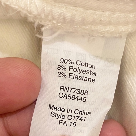 Madewell 32 (14) NWT 9” High Riser Skinny Skinny Jeans Off White Stretch New - Picture 12 of 15